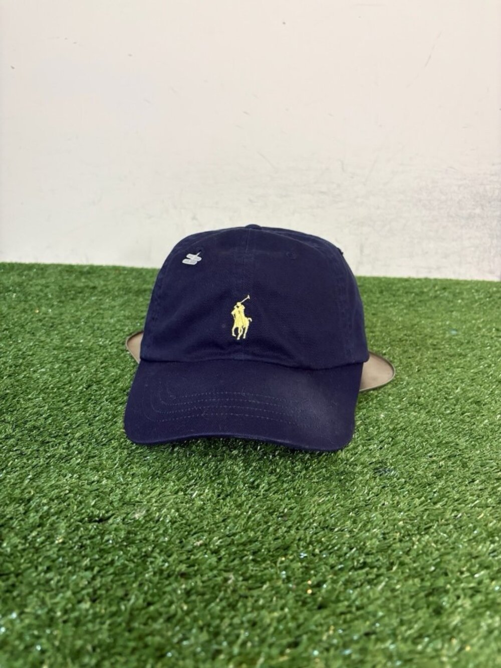 Ralph Lauren polo hat cap strap back blue yellow pony preppy logo adjustable men
